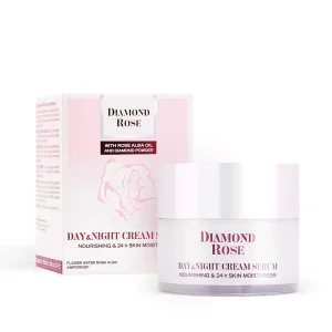 Cremă-serum nutritivă de zi și de noapte pentru ten uscat DIAMOND ROSE, 50 ml